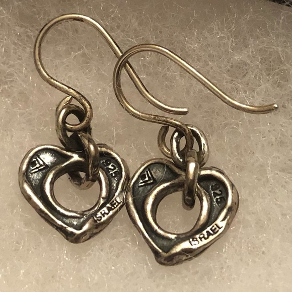 Silpada Jewelry - Silpada Artisan Oxidized Sterling Silver Cutout Heart Dangle Earrings W1912